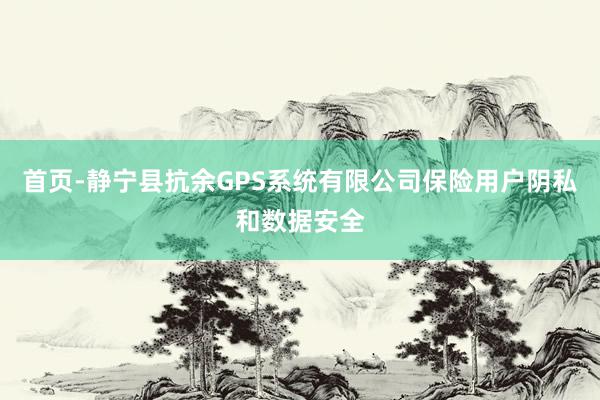 首页-静宁县抗余GPS系统有限公司保险用户阴私和数据安全