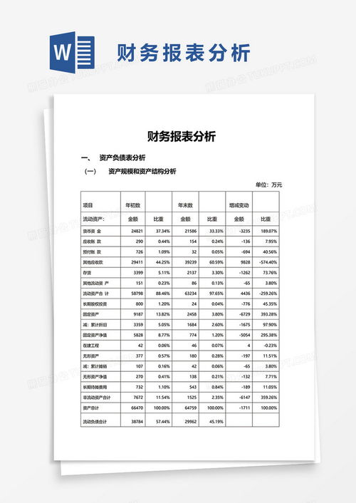 财务报表分析