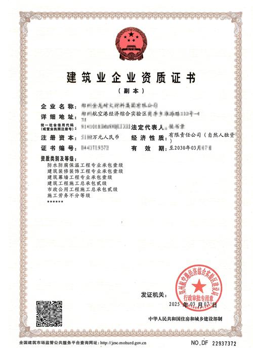资质证书展示
