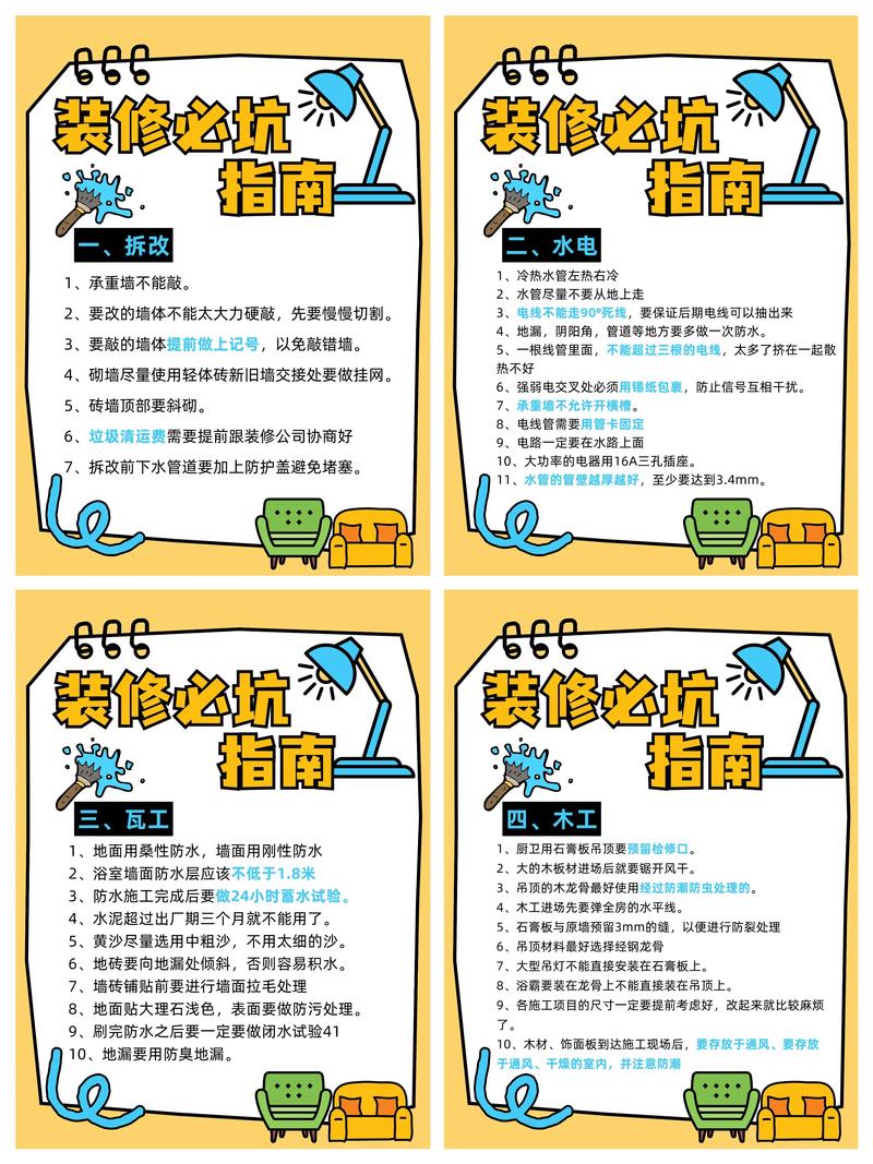 注意事项清单贴在墙上